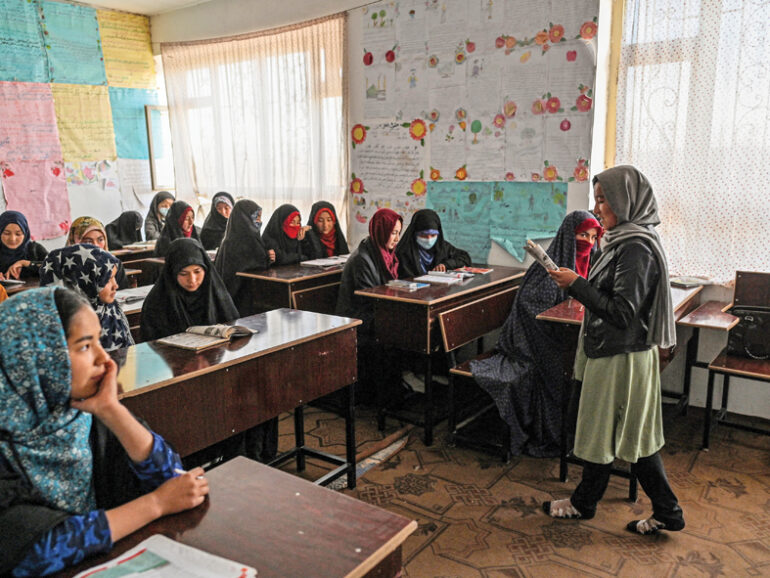 Rare chance: Teenage girls study under Taliban rule