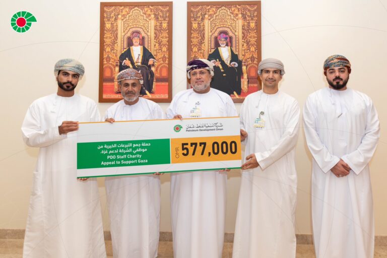 PDO employees donate RO500,000 to support people of Gaza