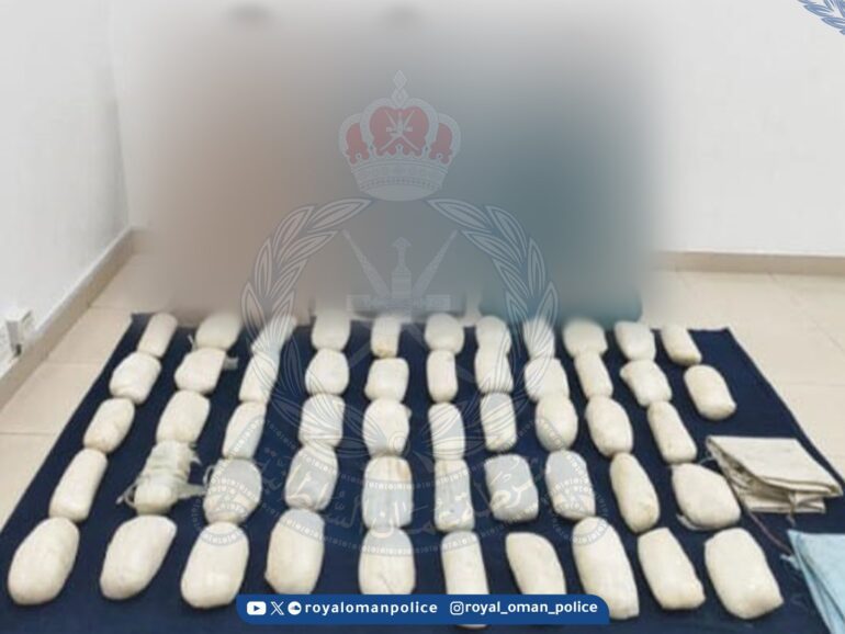 Over 50kg of crystal meth seized in Muscat: ROP