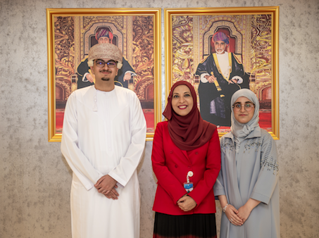 Omani Minister H E Dr Madiha bint Ahmed al Shaibaniyah honours students for excelling in international exams