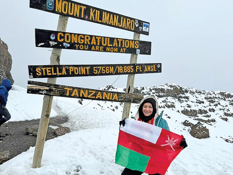 Adventurer Suhaila al Kindi conquers Mount Kilimanjaro