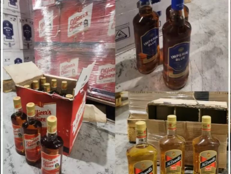 Oman Customs seized over 14,000 bottles of alcoholic beverages