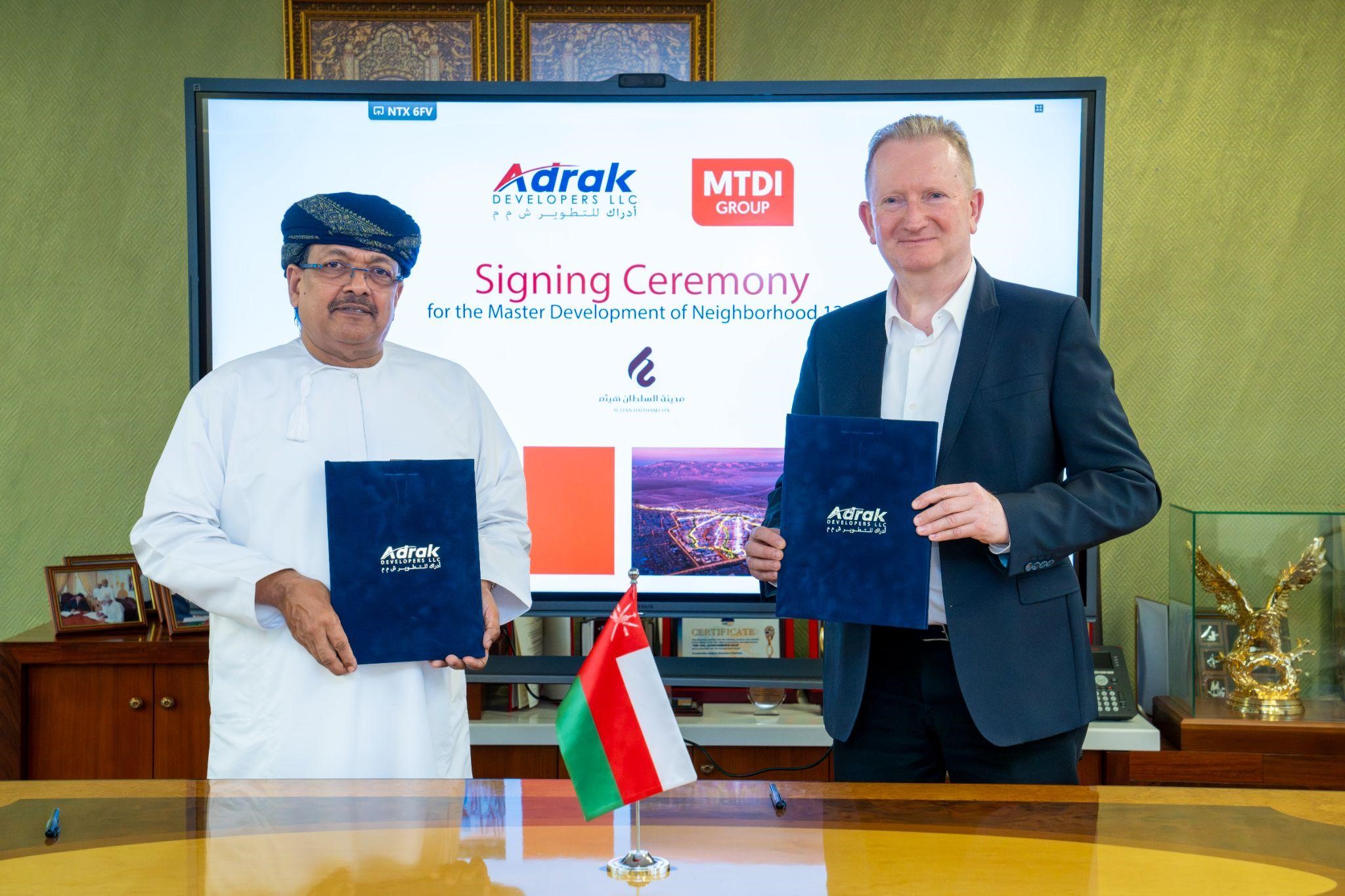 Adrak appoints MTDI as master developer for Sultan Haitham City's NH 12 D - Vimarsana News