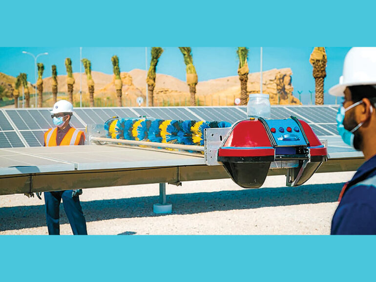 Oman launches indigenous solar cell cleaning robot