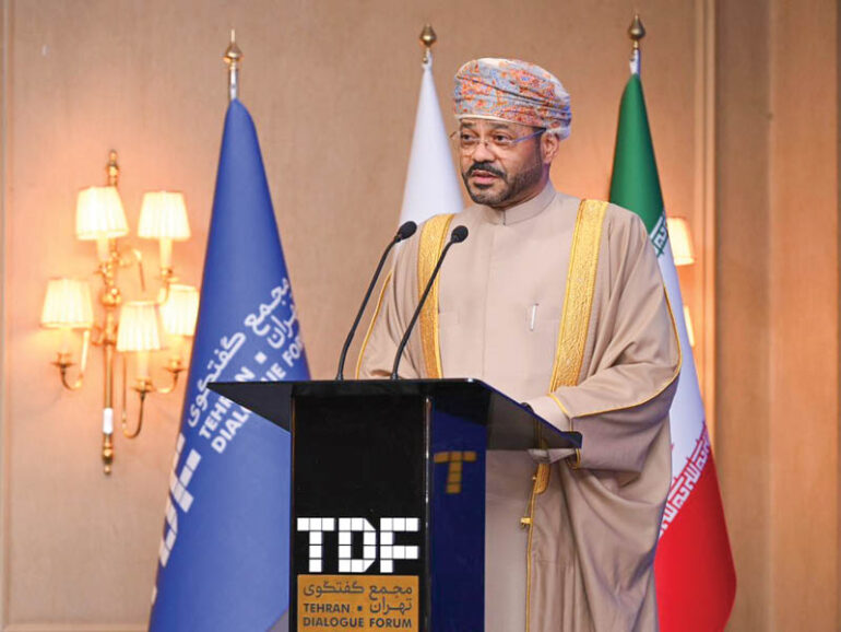 Foreign Minister H E Sayyid Badr al Busaidi at Tehran Dialogue Forum