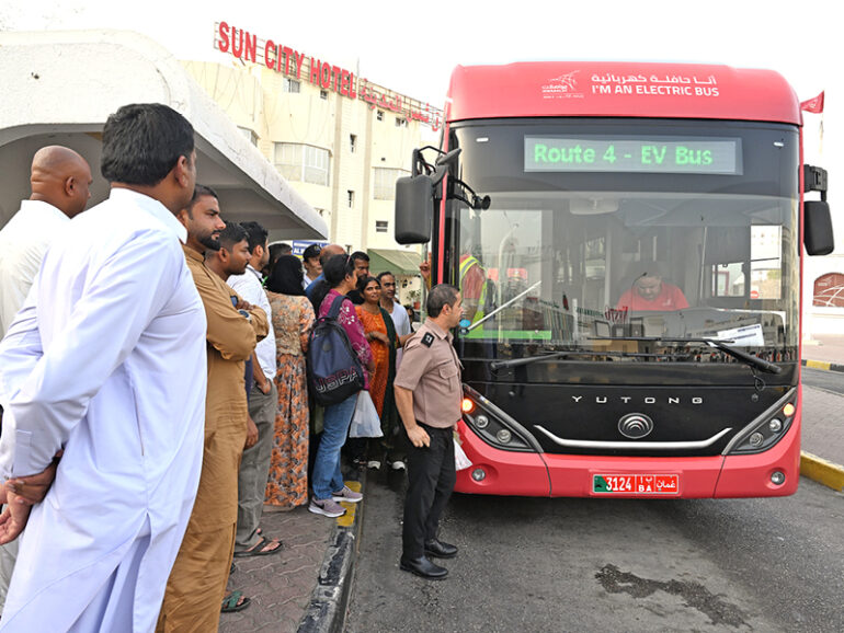 Clean, quiet and smart: Mwasalat’s electric bus on scenic Ruwi-Muscat route