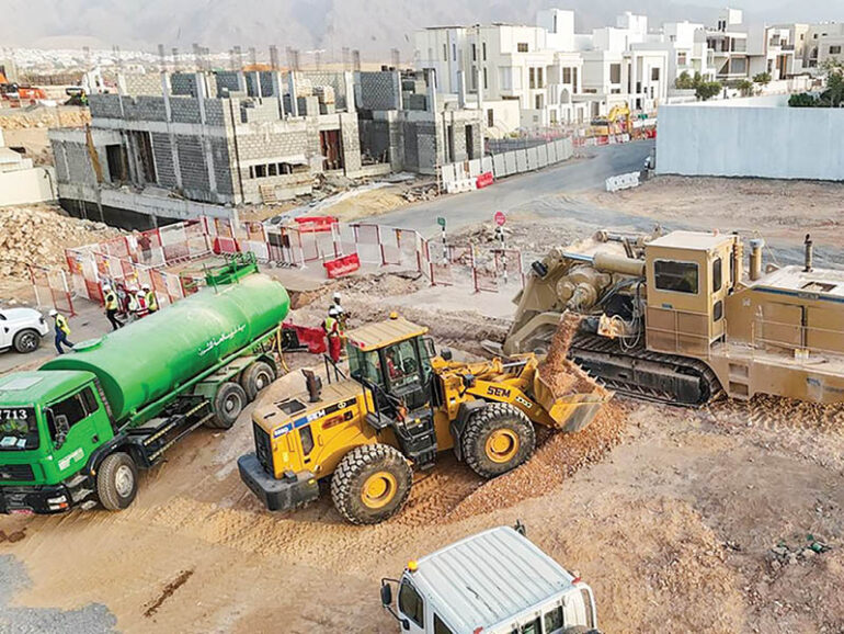 RO123mn sewage and water works underway in Bausher