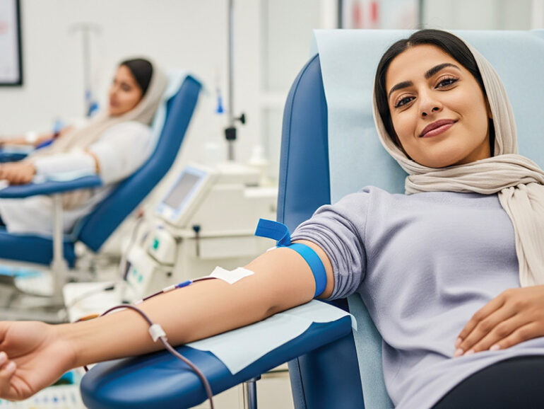 Women-only blood donation campaign in Mudhaibi on Aug 27