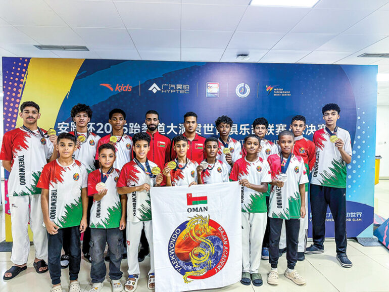 Majan Taekwondo team clinches 11 medals in China