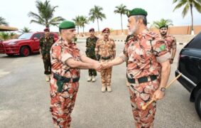 H M visits Dhofar Army unit, meets troops and officers