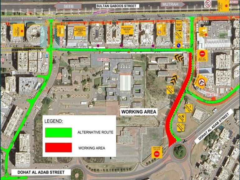 Muscat municipality announces partial road closure in Bousher