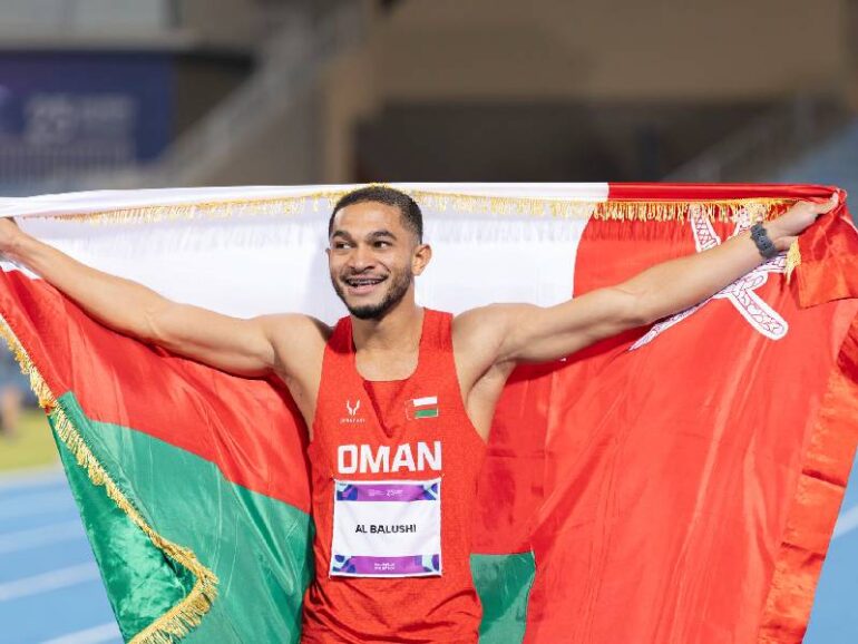 Ali al Balushi storms to 100m gold at Islamic Solidarity Games in Riyadh