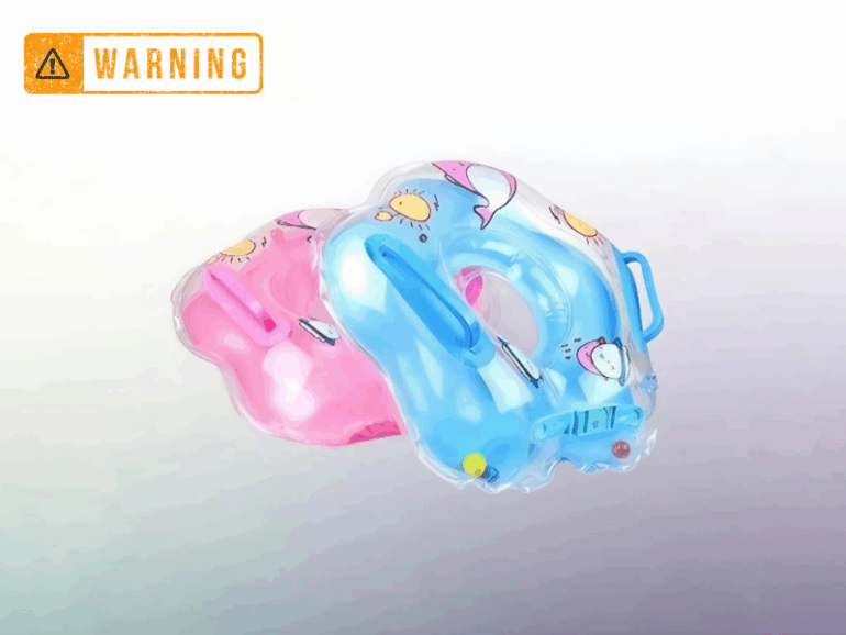 Inflatable Neck Ring Drowning Warning