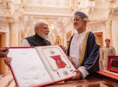 H M conferred Indian PM with highest Omani Civilian Honour