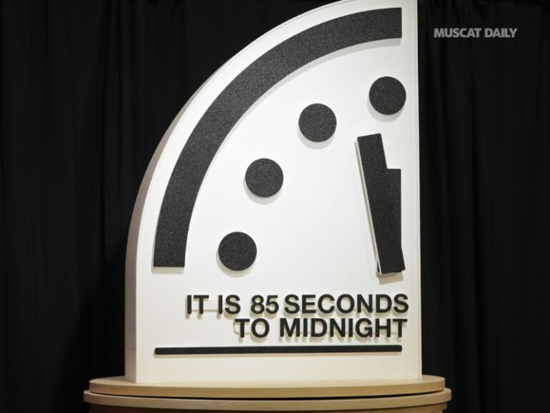 Doomsday clock moved to 85 seconds to midnight as global risks intensify