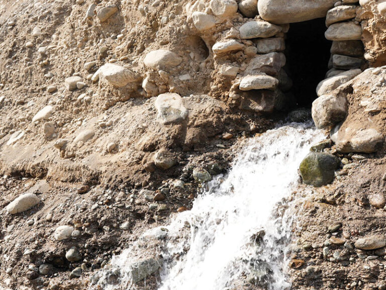 Newly found Falaj in Liwa under Unesco study