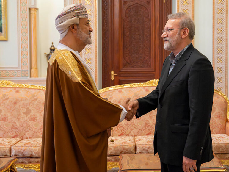 H M Sultan Haitham meets Iran’s top security official Ali Larijani