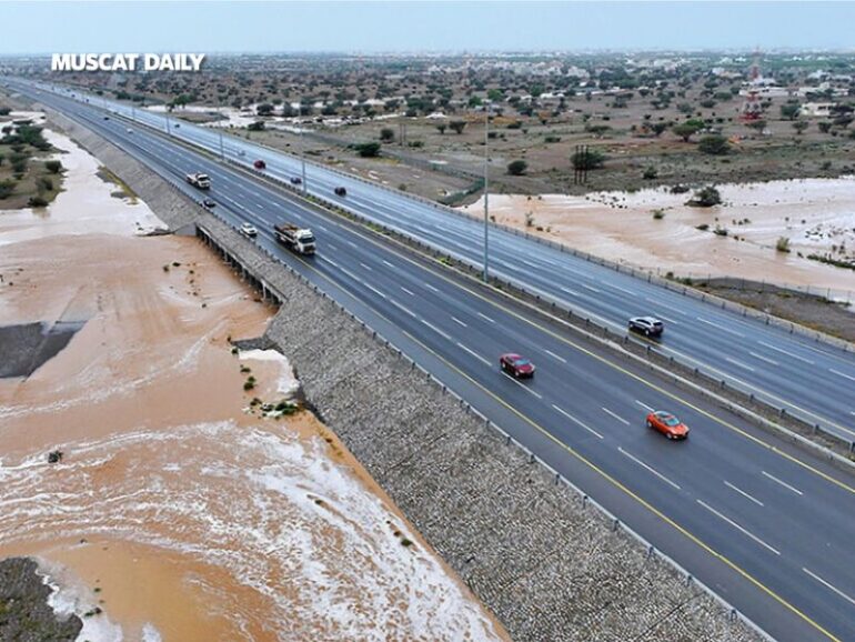 Heavy rainfall and flash flood warnings active across the Sultanate