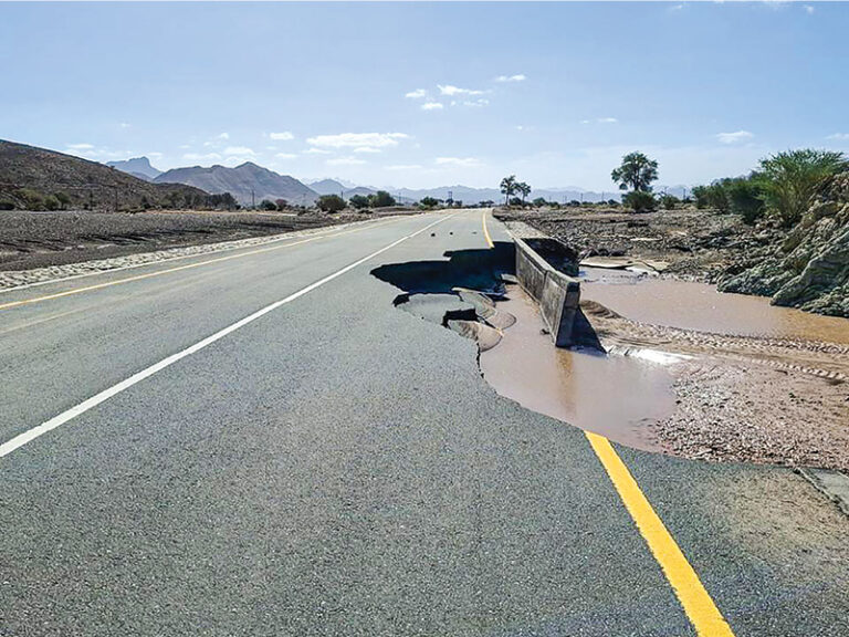 Overflowing wadis, flash floods lead to road closures