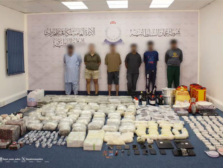 International drug network busted in Oman, RO1.3m narcotics seized