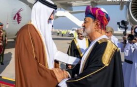 H M welcomes Emir of Qatar