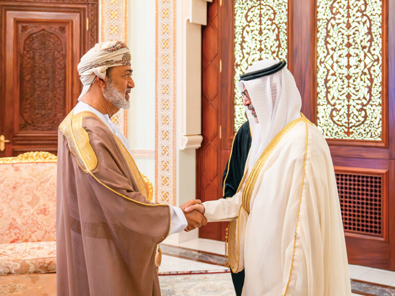H M Sultan Haitham meets Kuwait Foreign Minister