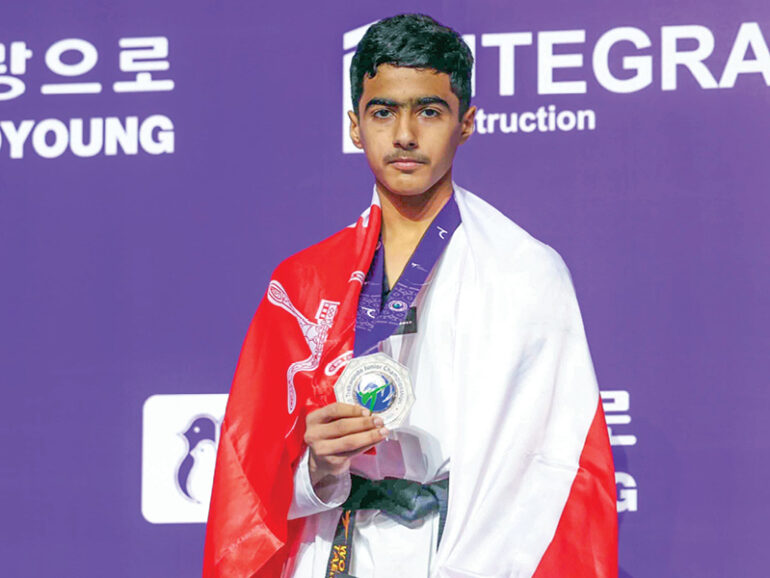 Dawood Al Yousfi clinches taekwondo world silver