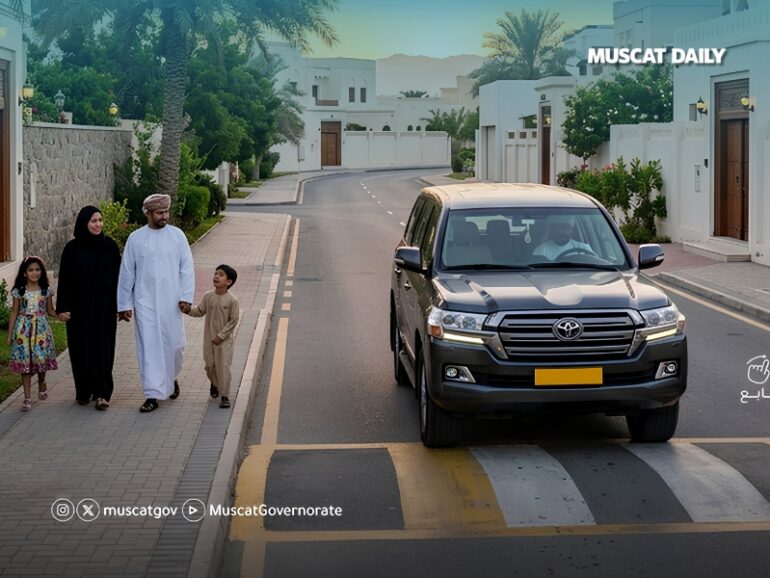 Muscat Governorate installs speed breakers to boost residential road safety