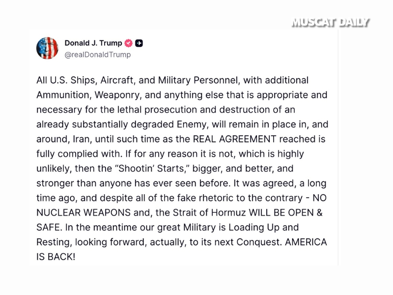 US military to stay near Iran until "Real Agreement" met
