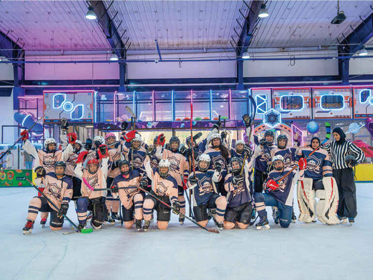 Oman women join Guinness record in global ice hockey drive
