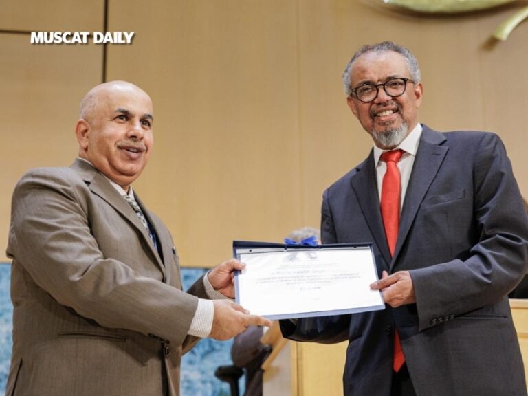 Oman honoured with prestigious World Health Organization Award