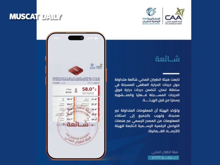 CAA dismisses false reports regarding extreme temperatures