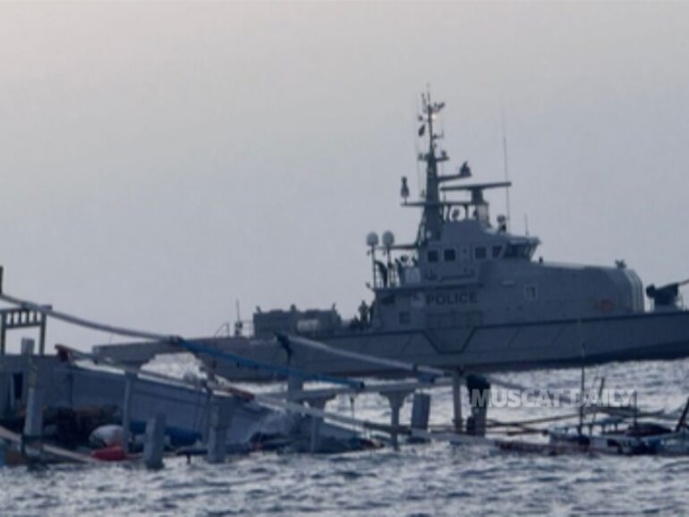 Coast Guard rescues four sailors from a sinking vessel off Muttrah Coast