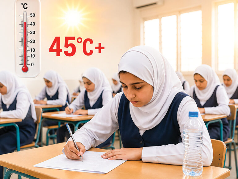 Oman school exams heat stress