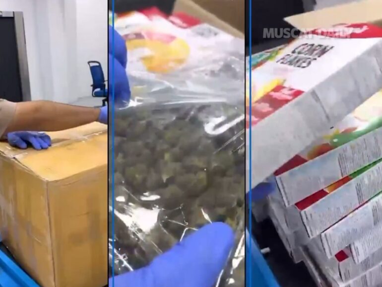 Over 5 kg of marijuana concealed in postal package