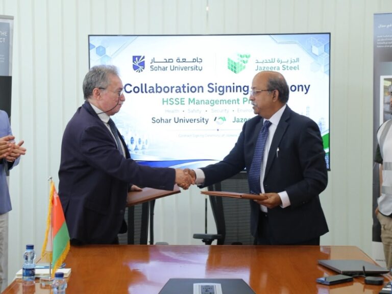 Sohar University and Al Jazeera Steel Products Company sign agreement