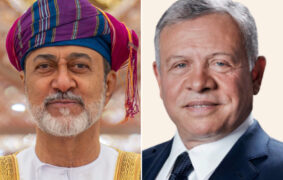 H M Sultan Haitham discusses regional security with Jordan's king and Emmanuel Macron