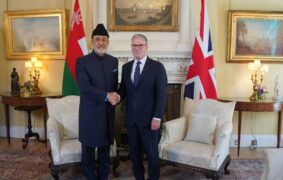 H M Sultan Haitham meets UK PM, invited for state visit