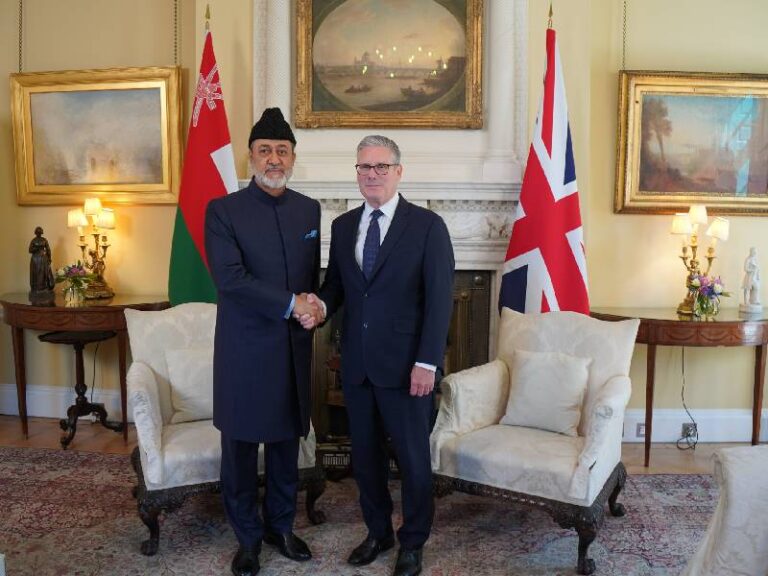 H M Sultan Haitham meets UK PM, invited for state visit