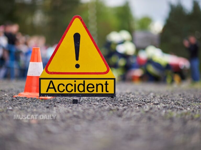 Truck and vehicle collision blocks traffic in Al Jifnain road