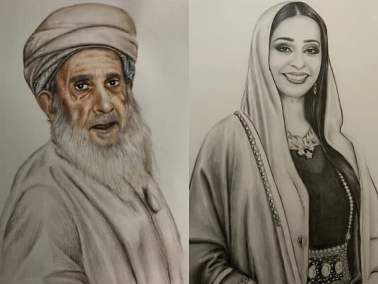 Faces, graphite and letters shape a new generation of Omani art