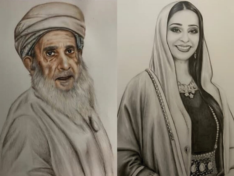 Faces, graphite and letters shape a new generation of Omani art
