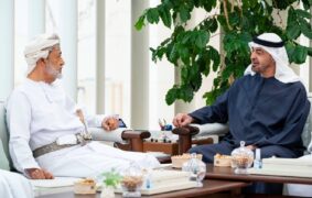 H M Sultan Haitham meets Sheikh Mohammed bin Zayed