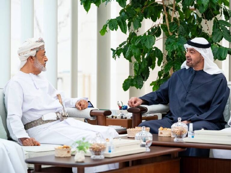 H M Sultan Haitham meets Sheikh Mohammed bin Zayed