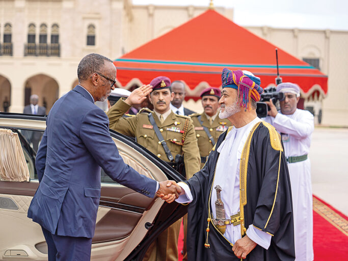 H M Sultan Haitham receives President of Rwanda