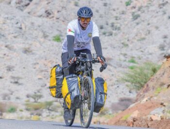 Omani cyclist Nooh Al Kalbani is cycling 1,700km from Buraimi to Dhofar to promote sport, domestic tourism and Oman’s heritage.