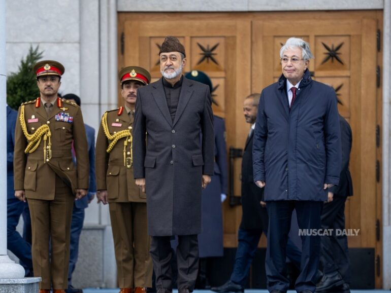 Kazakhstan welcomes His Majesty with official ceremony at Palace of Independence