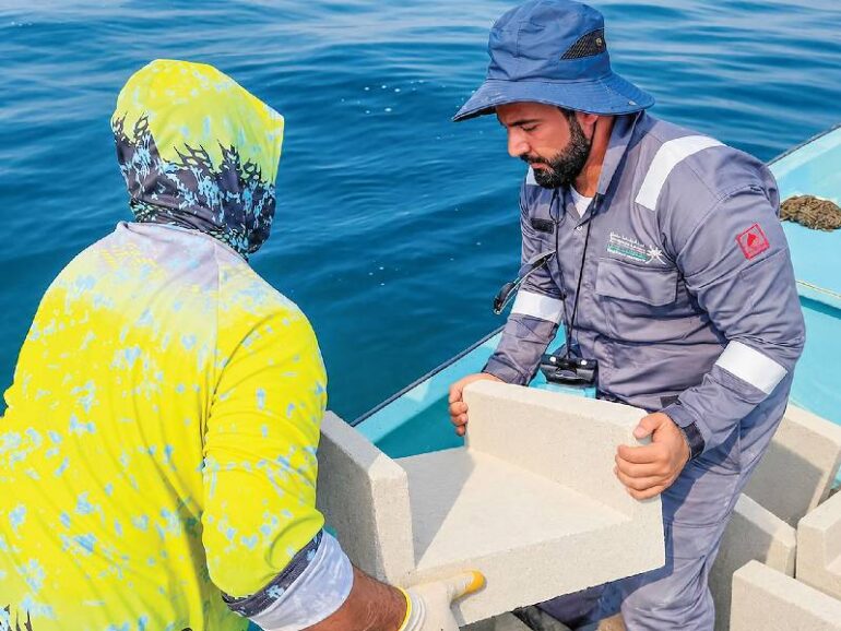 EA deploys 100 eco-friendly reefs off Suhar